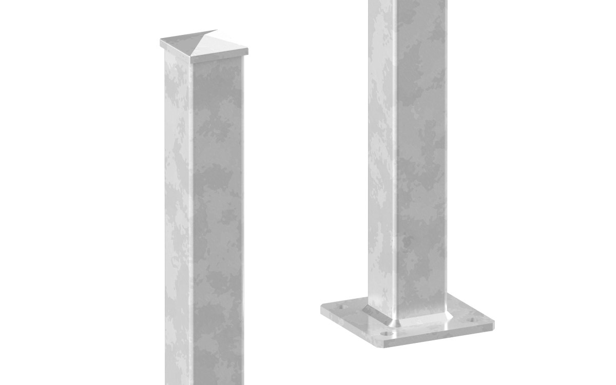 Preview: Pfosten für Zaun, Geländer - Basic - verzinkt