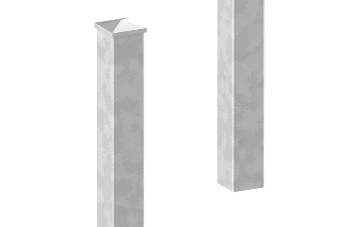 Preview: Zaunpfosten Geländerpfosten verzinkt Basic zum Einbetonieren