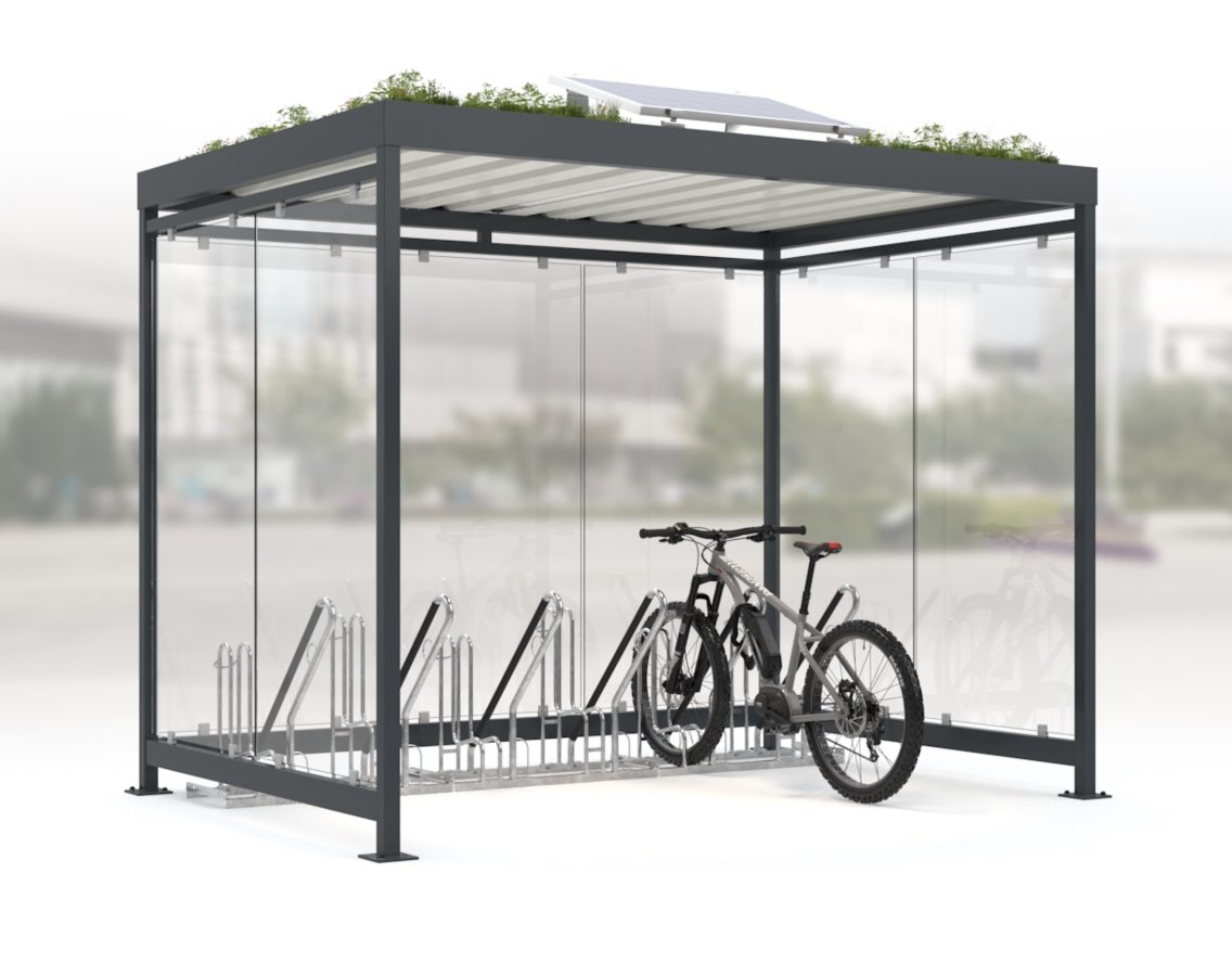 Preview: Roofing, smoking shelter, smoking cabin Cologne K3 b/b - 318cm x 216cm