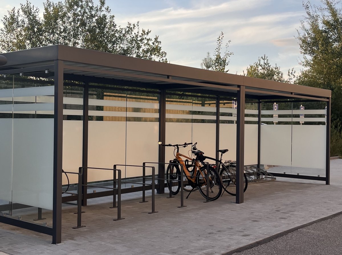 Preview: Bikehouse, smoking shelter, smoking cabin K4 b/b - 860cm x 220cm