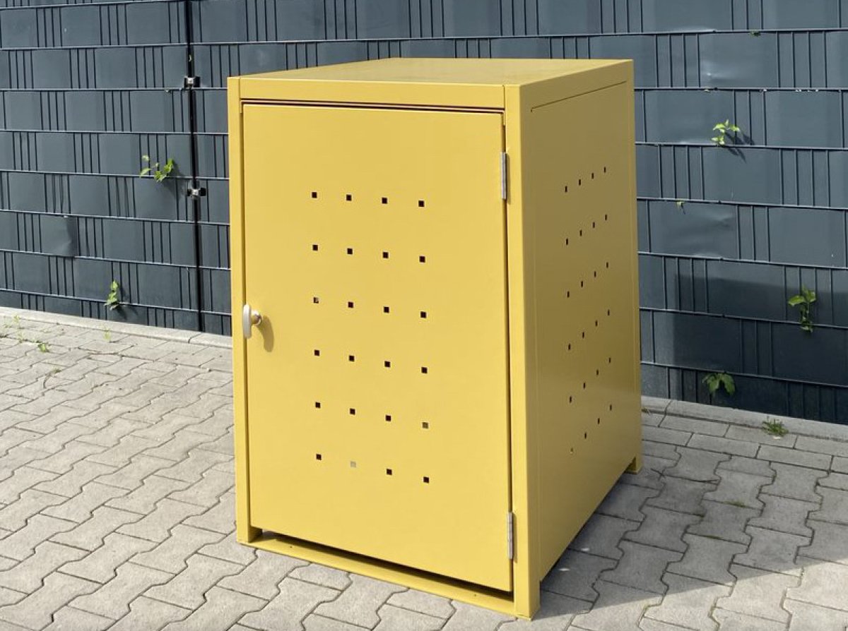 1er Mülltonnenbox Modell Point gelb
