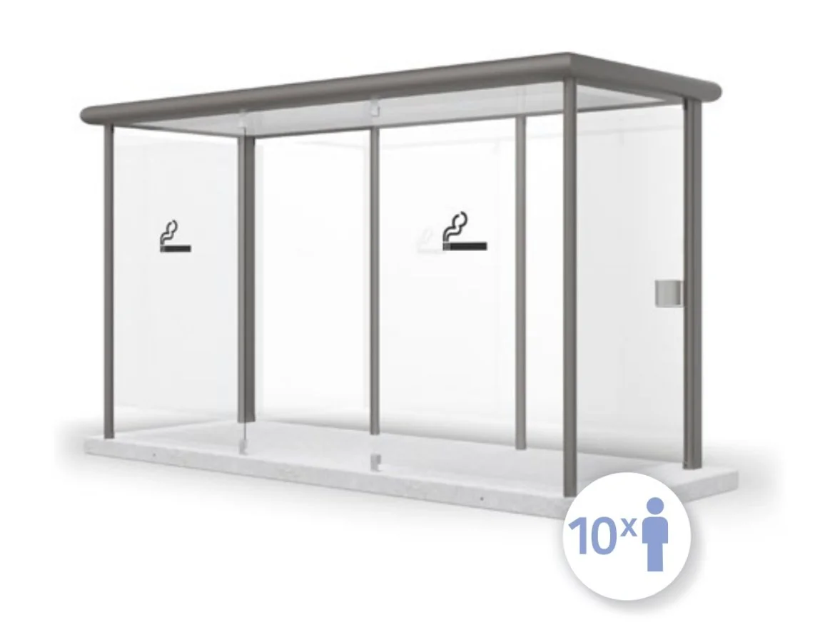 Smoking shelter outdoor for 10 people