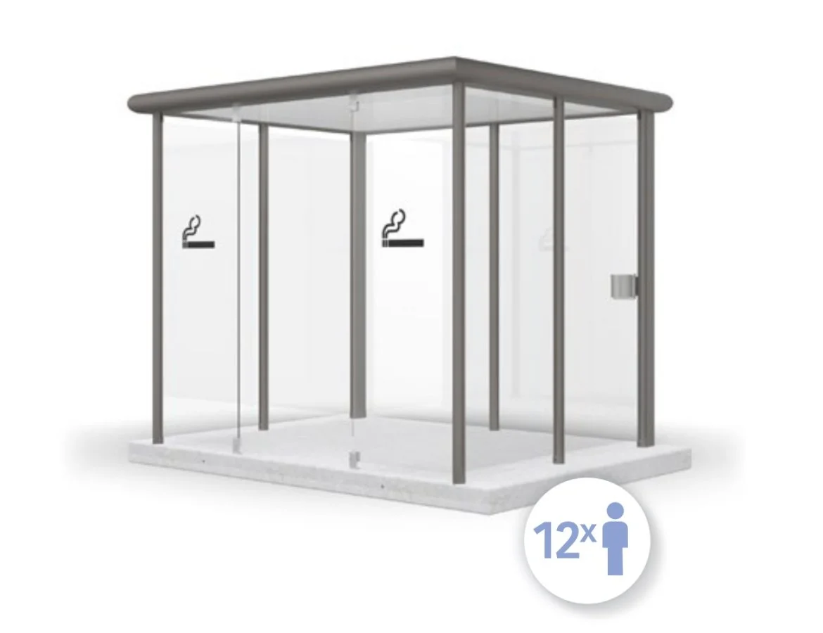 Smoking shelter outdoor for 12 people