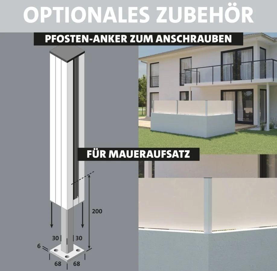 Flexo Fence Pole real - dimension Flexo Fence Pole real - dimension
