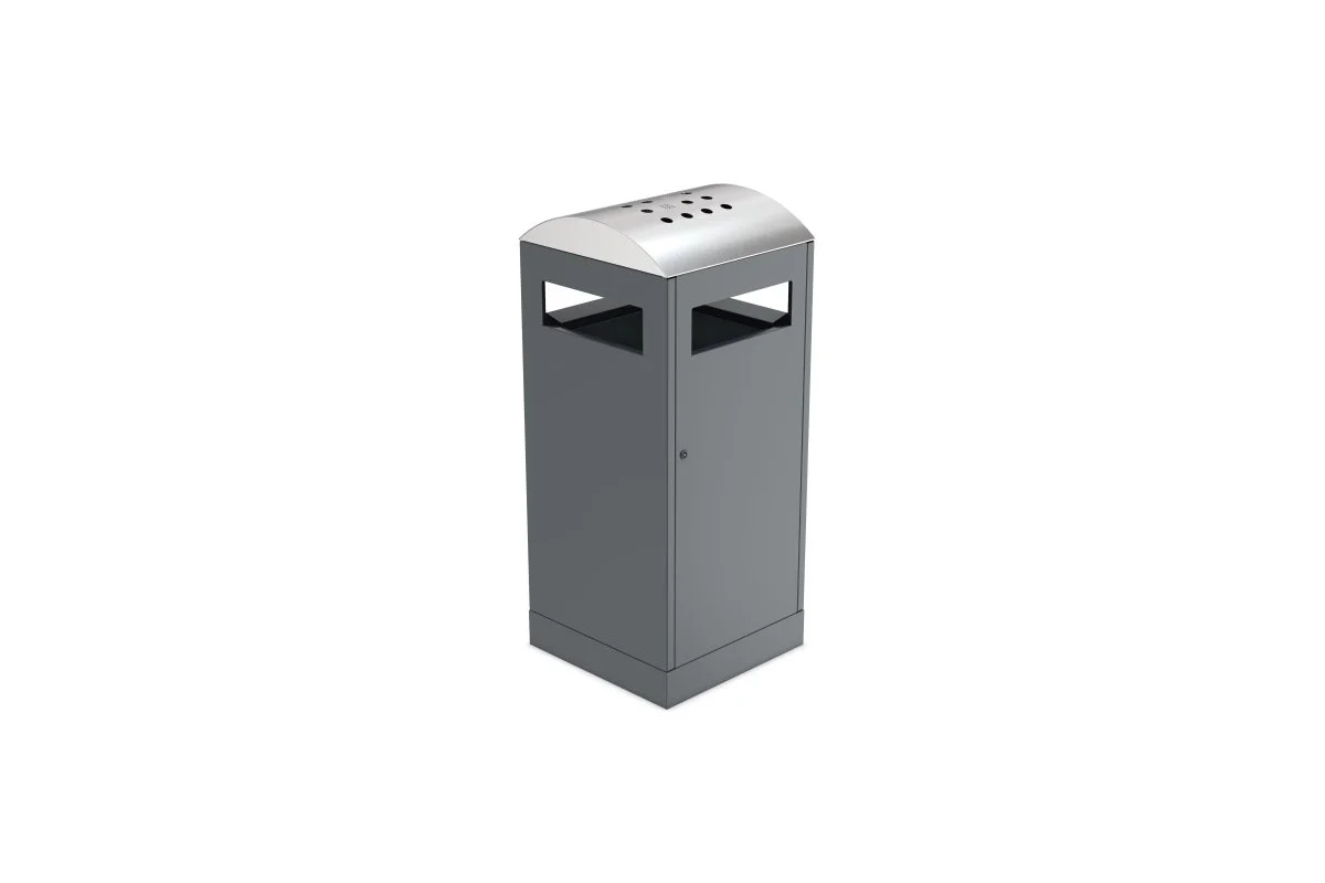 Litter garbage can with ashtray 40L