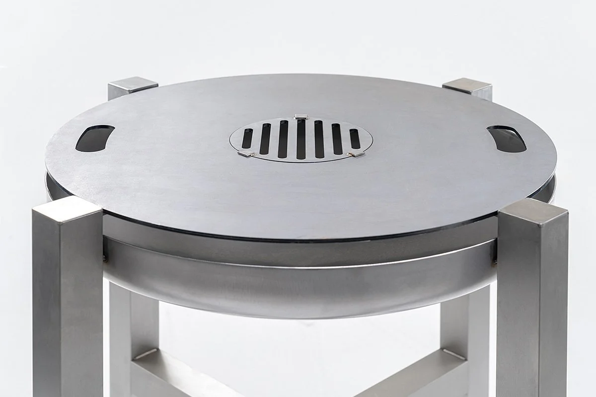 Grill and fire bowl in one product - stainless steel