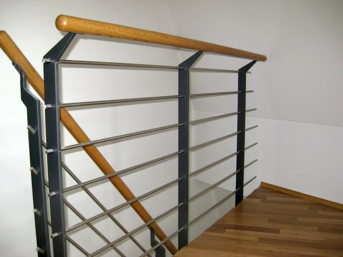 Interior railings with wood